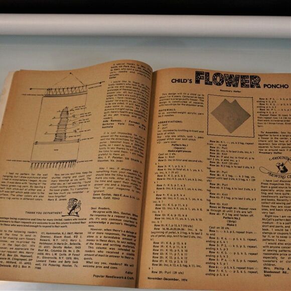 Popular Needlework And Crafts December 1974 Vintage Patterns - Picture 7 of 9